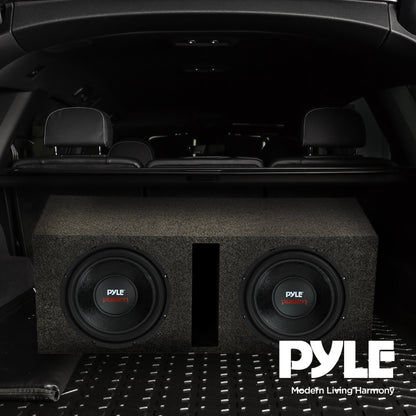 Pyle PLPW12D 12" 3200W 4-Ohm DVC Car Subwoofer Sub and Dual Ported Enclosure