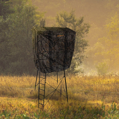 Muddy Steel 7' Tall Quad Pod Hunting Blind Cover, Camouflage, Stand Not Included