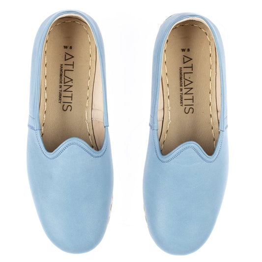 Men's Sky Blue Slip On Shoes