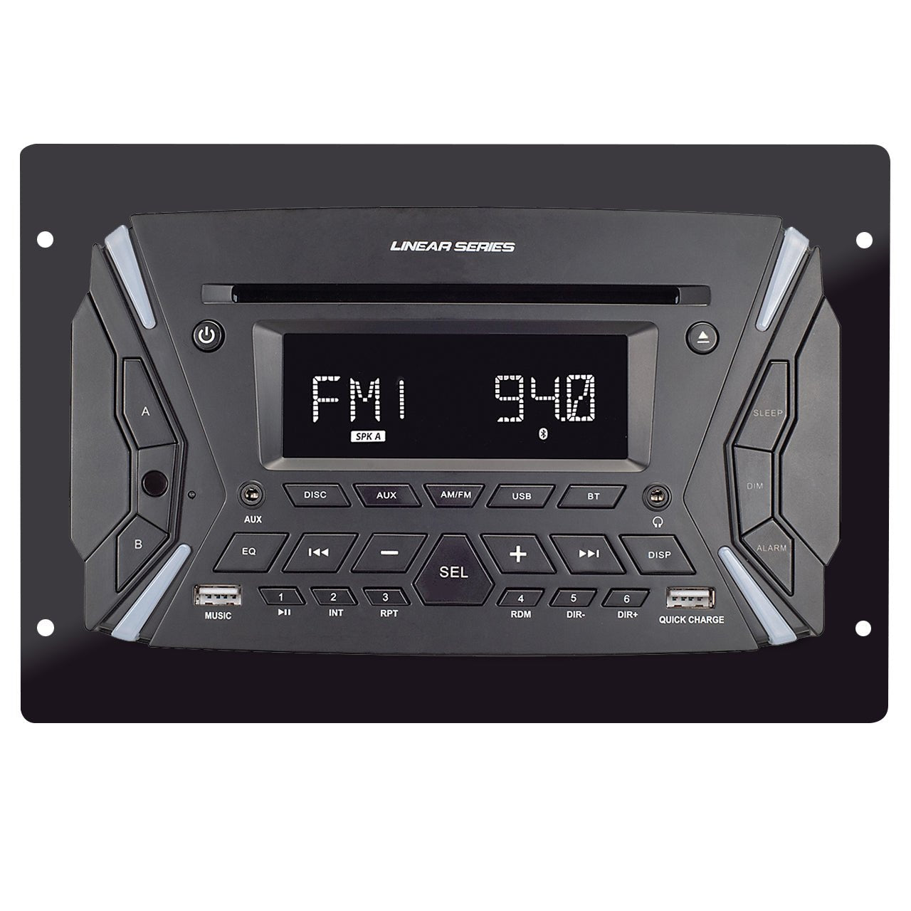 Linear Series RV6100 | AM/FM & BT/DVD Rugged Style Wall Mount Multimedia Receiver