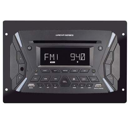 Linear Series RV6100 | AM/FM & BT/DVD Rugged Style Wall Mount Multimedia Receiver