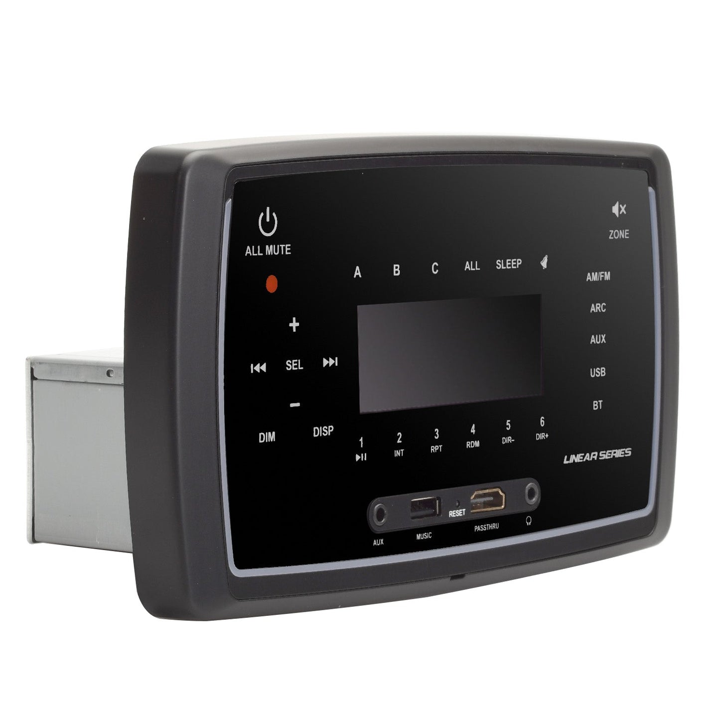 Linear Series RV6400S | Wall Mount Touch Screen Single Din AM/FM/BT/3-Zone Receiver