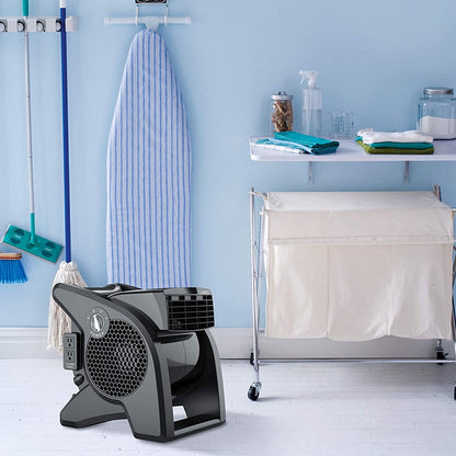 Lasko U15617 Pro Performance 3 Speed Pivoting Home Utility Floor Drying Fan