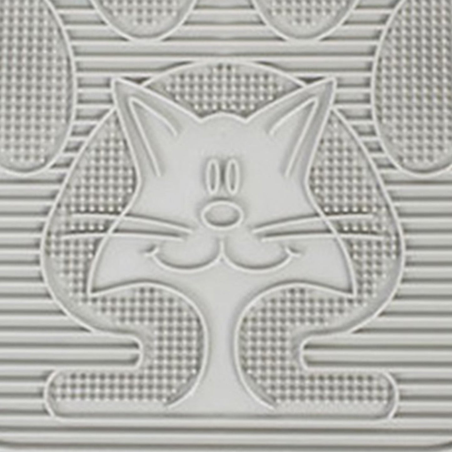Omega Paw Paw Cleaning Cat Litter Box Mat for Floor and Carpet, Grey (2 Pack)