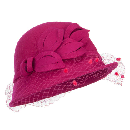 Leaf Flower Net Wool Cloche