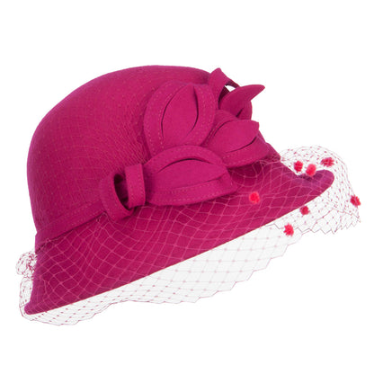 Leaf Flower Net Wool Cloche