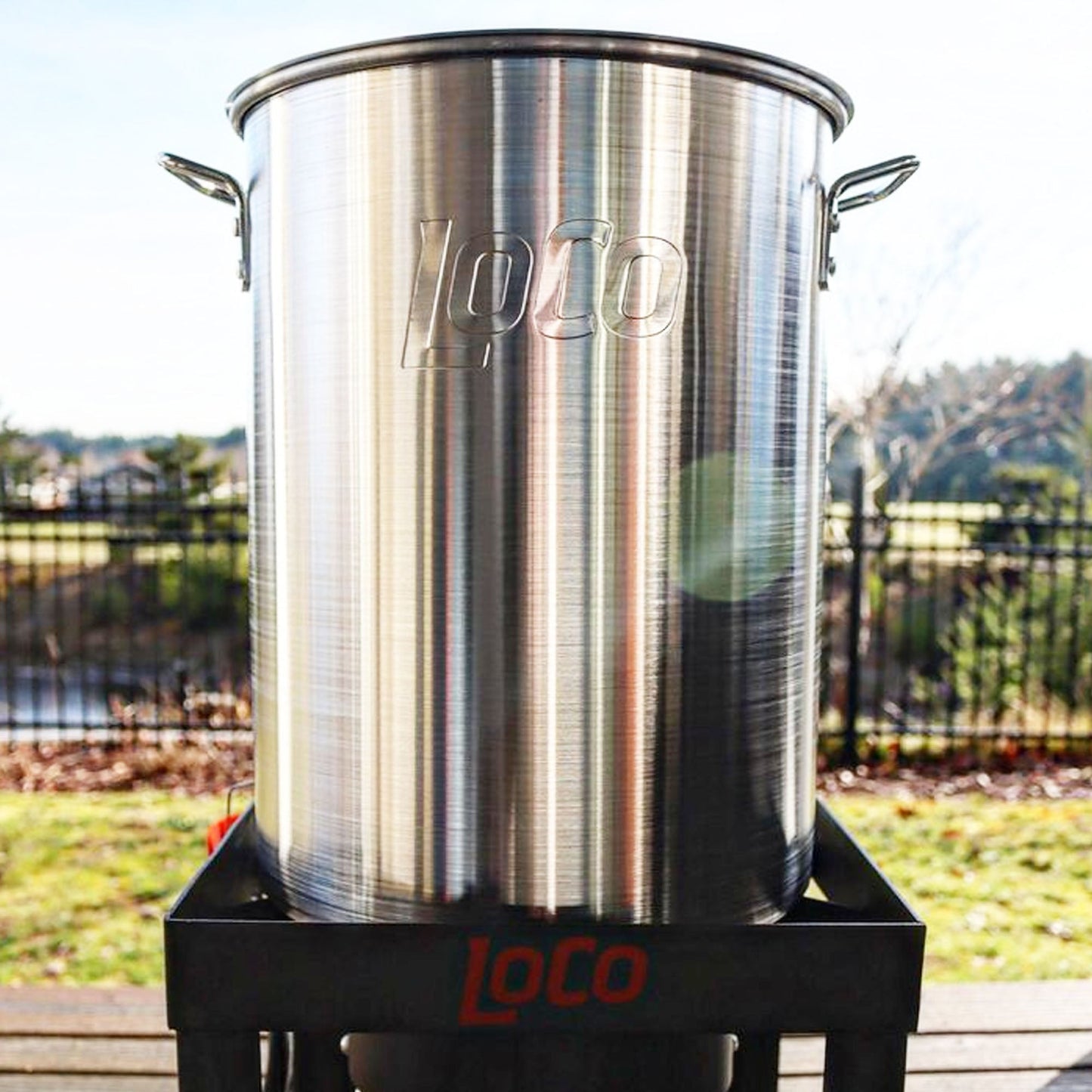 Loco Cookers 30 Quart Propane Manual Ignition Aluminum Cylinder Turkey Fryer