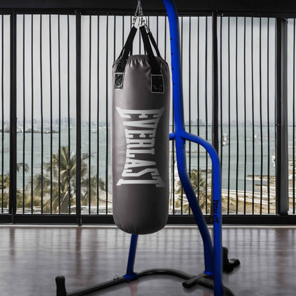 Everlast Single Station Powder Coated Steel 100 Pound Punching Bag Stand, Blue