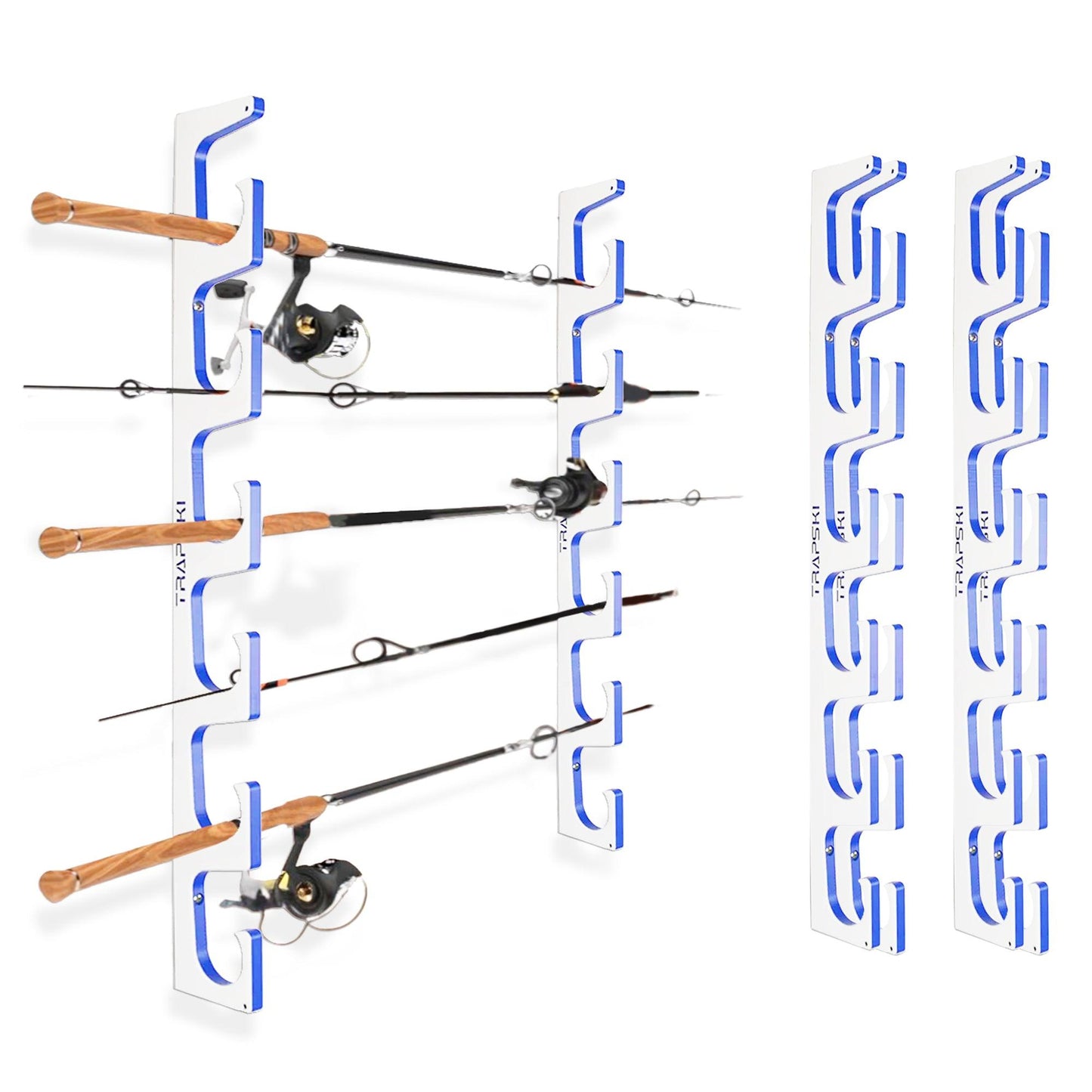Made in the USA Premium Fishing Rod Racks | Wall or Ceiling or Boat Mounted