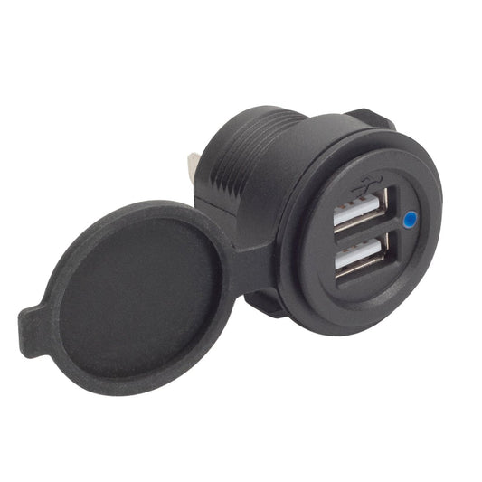 Magnadyne AUX-USB-FMD4TC | Dual USB Outlet with Blue LED