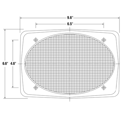 Magnadyne G69D-PR | 6" x 9" Speaker Grills w/ Wire Mesh | Black | Pair