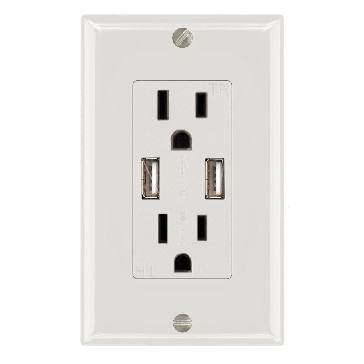 Magnadyne WC-502 | Dual USB Charging AC Wall Outlet w/ Plate