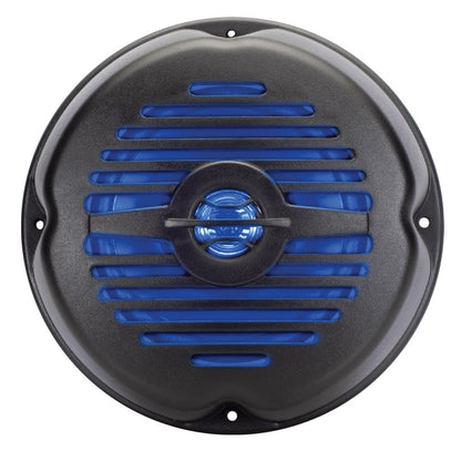 Magnadyne WR58B-LED-PR | 5'' Water Resistant Surface Mount Speaker/Grill with LED Lighting | Sold as a Pair