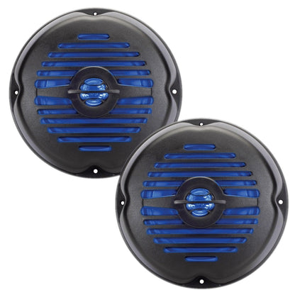 Magnadyne WR58B-LED-PR | 5'' Water Resistant Surface Mount Speaker/Grill with LED Lighting | Sold as a Pair