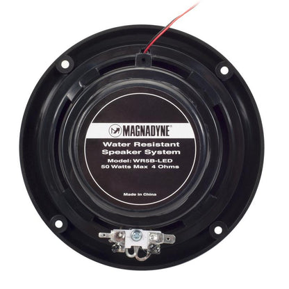 Magnadyne WR5B-LED | 5.25" Water Resistant 2-Way Speaker with Blue LED Lights | Sold as a Pair