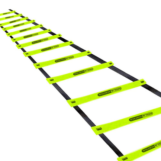 HolaHatha 20 Ft 12 Rung Yellow Adjustable Sports Agility Fitness Training Ladder