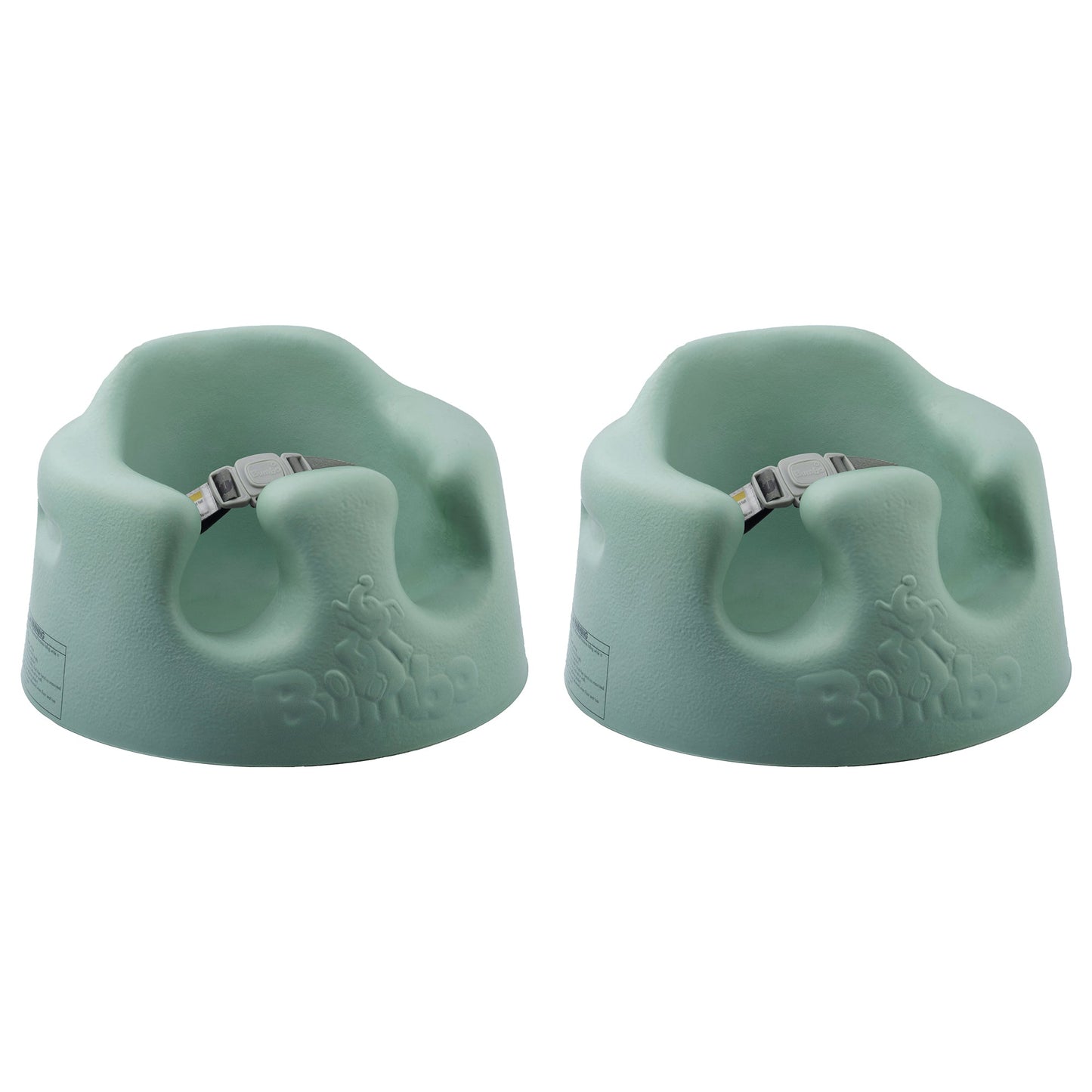 Bumbo Baby Soft Foam Wide Floor Seat w/ Adjustable Harness, 2 Pack, Hemlock
