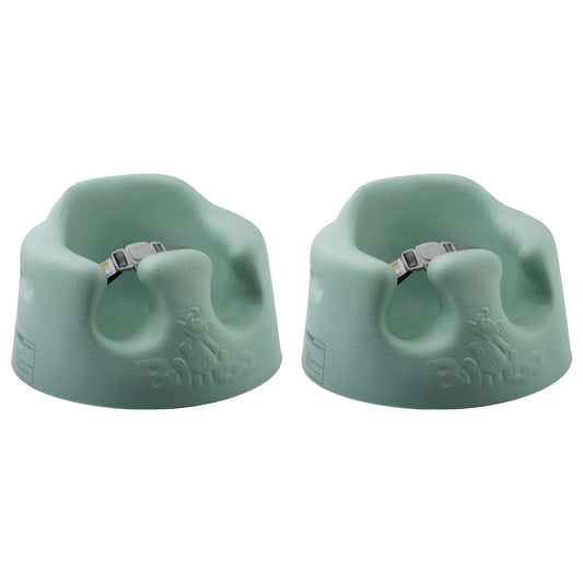 Bumbo Baby Soft Foam Wide Floor Seat w/ Adjustable Harness, 2 Pack, Hemlock