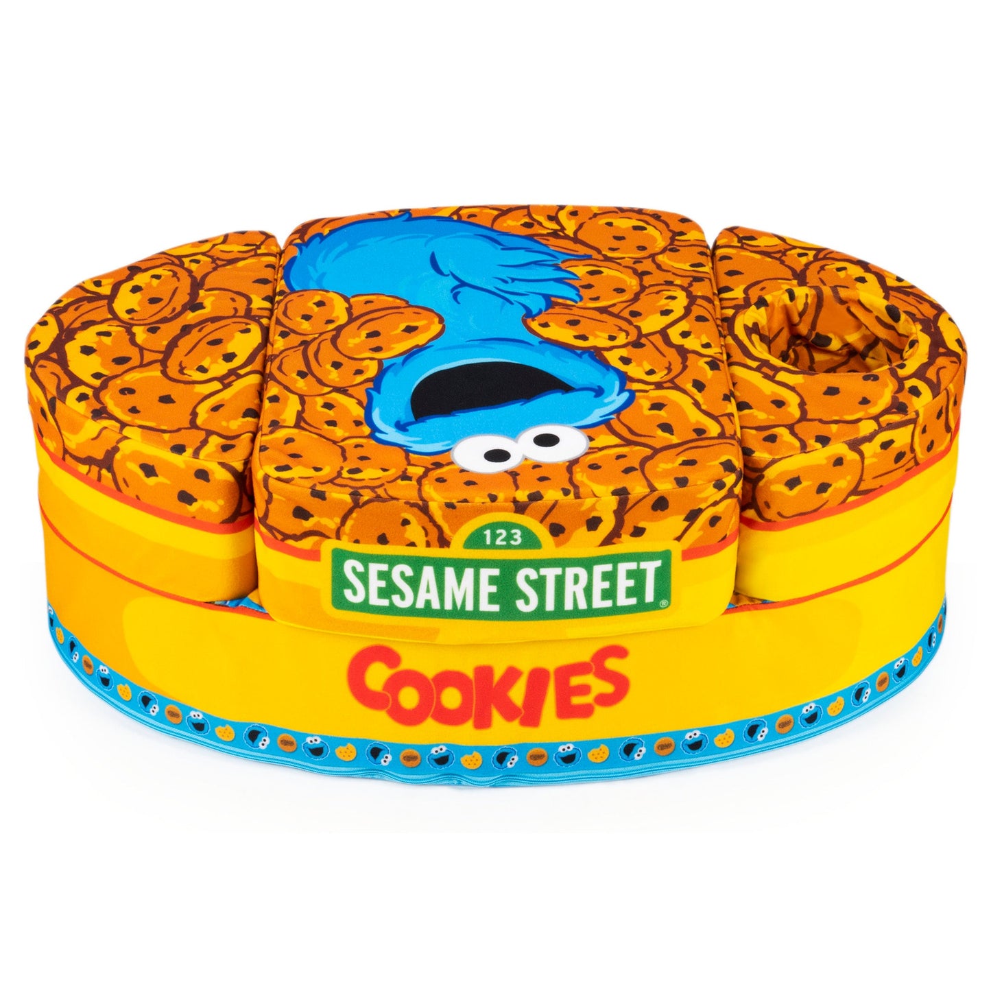 Marshmallow Furniture Flip-See-Do Comfy Foam Toddler Kid's Chair, Cookie Monster