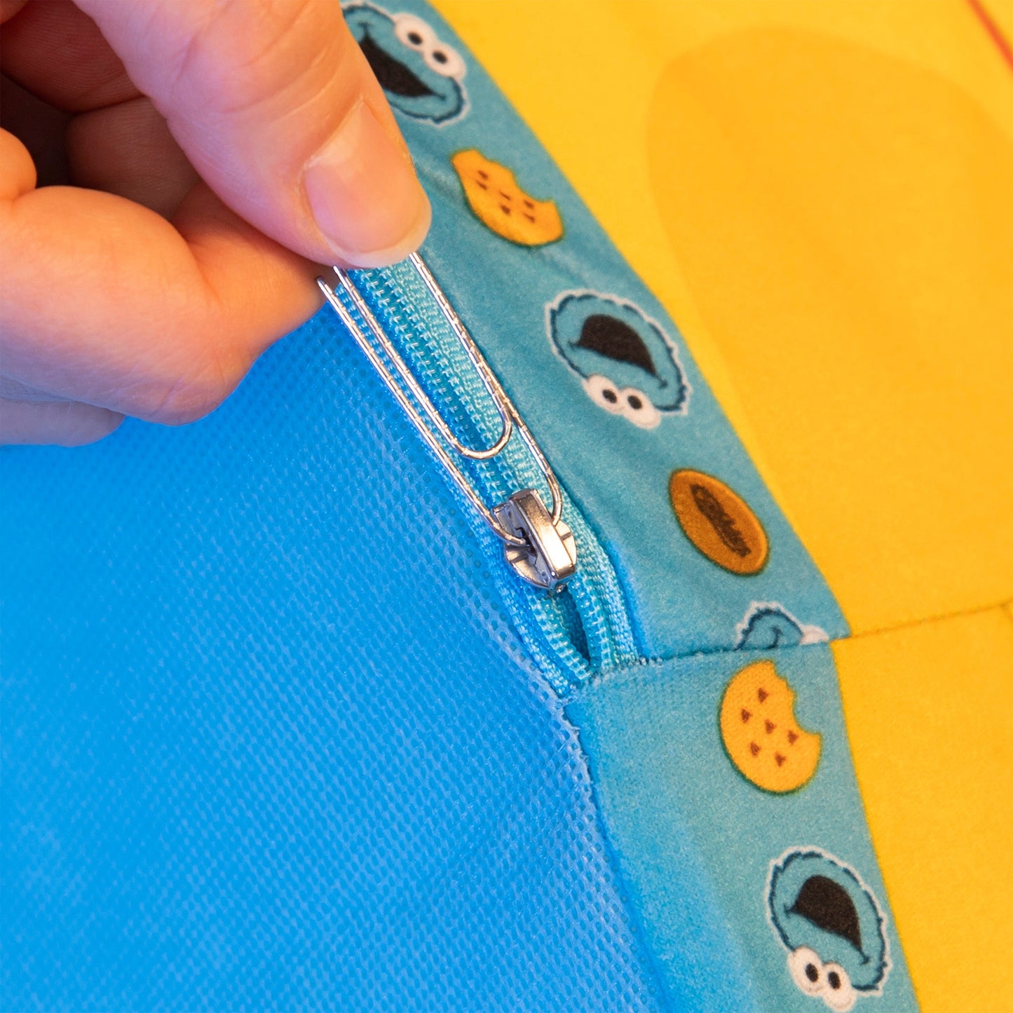 Marshmallow Furniture Flip-See-Do Comfy Foam Toddler Kid's Chair, Cookie Monster