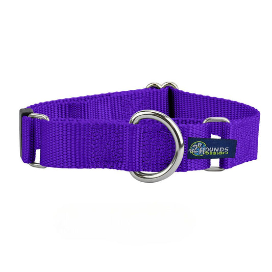 5/8″ and 1″ Purple Nylon Martingale Dog Collar