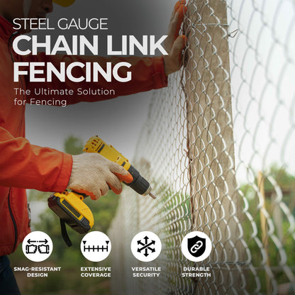 Midwest Air Technologies 60 In x 50 Ft Steel Gauge Chain Link Mesh Roll Fencing