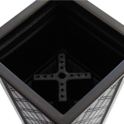 FCMP Outdoor Casablanca Resin 24" Self-Watering Pedestal Taper Planter, 2 Pack