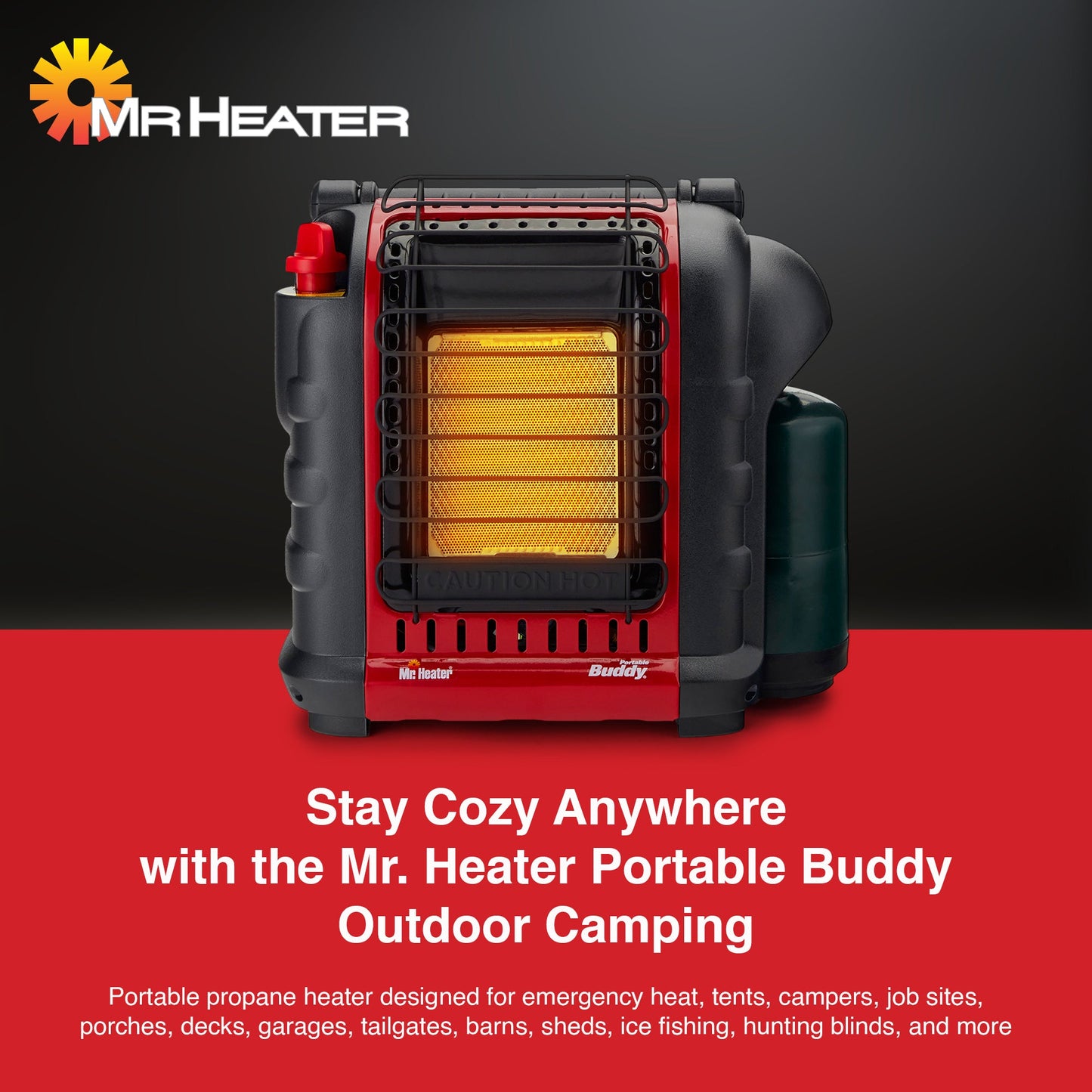 Mr. Heater Portable Buddy Outdoor Camping, Job Site 9,000 BTU Propane Gas Heater