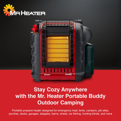 Mr. Heater Portable Buddy Outdoor Camping, Job Site 9,000 BTU Propane Gas Heater