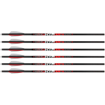 Killer Instinct MSCKI-1064-6 HYPR 20 Inch Carbon Crossbow Bolts (6 Pack)