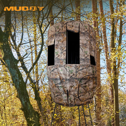 Muddy Roof Kit Hunting Gear, Hunting Blind w/ 8 Windows for Liberty Tripod Stand