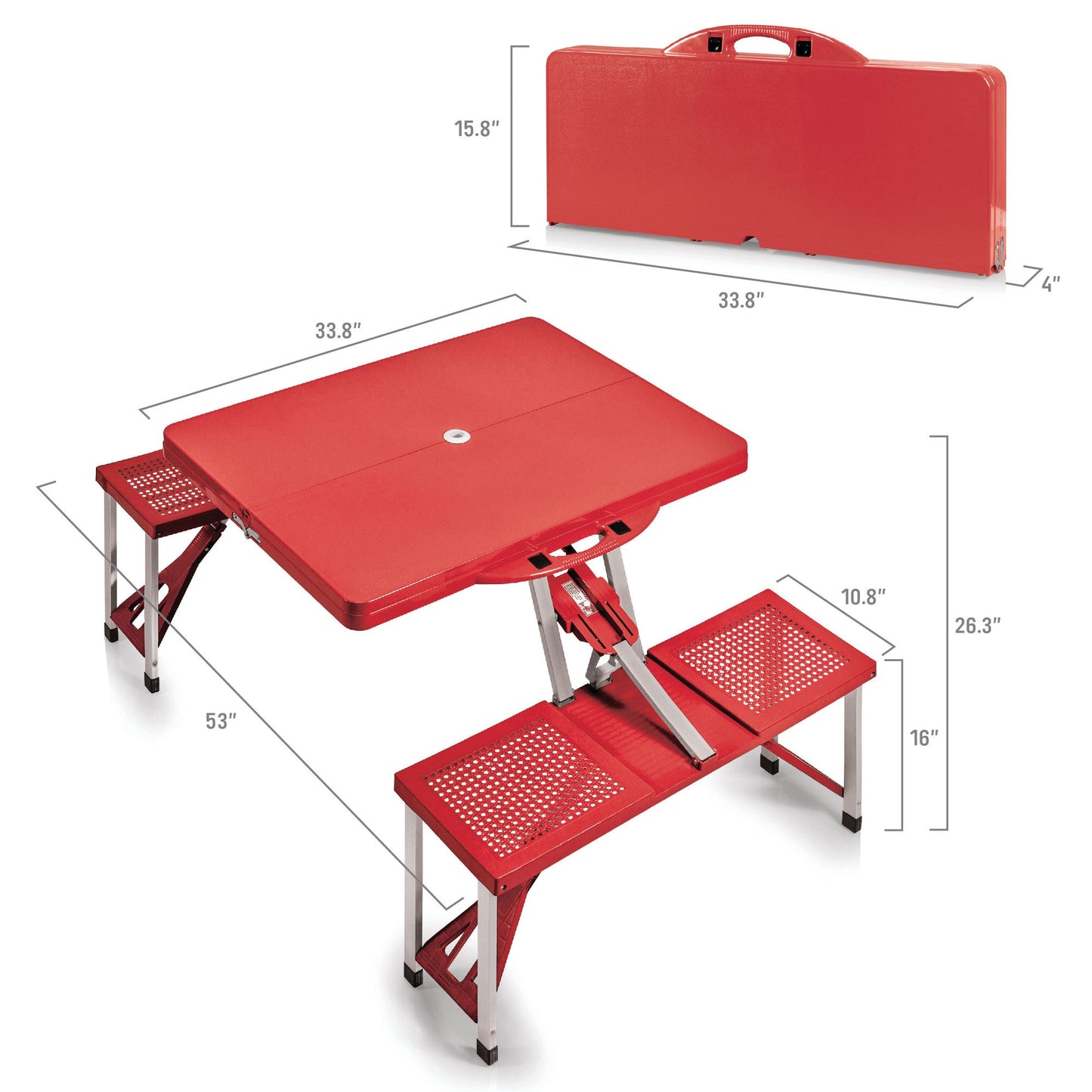 Picnic Table Portable Folding Table with Seats