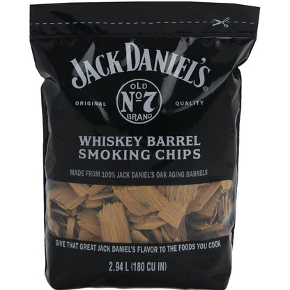Jack Daniel's Tennessee Whiskey Barrel Smoking Oak Wood Chips, 180 Cubic Inches