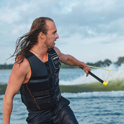 O'Brien Watersports Mens Flex V-Back Lightweight Life Jacket, Yellow, Size Large