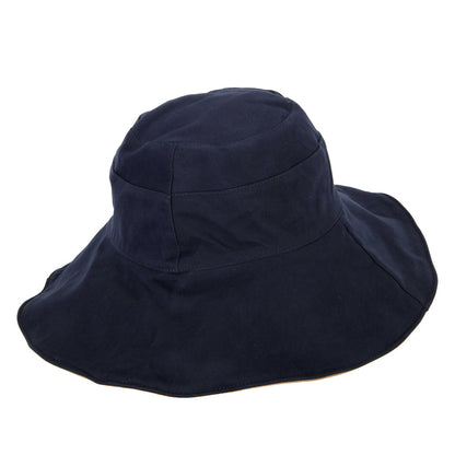 Women's Large Brim Reversible Cotton Canvas Bucket Hat