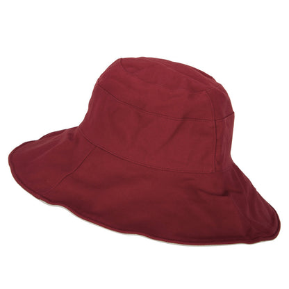 Women's Large Brim Reversible Cotton Canvas Bucket Hat