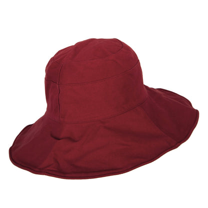 Women's Large Brim Reversible Cotton Canvas Bucket Hat