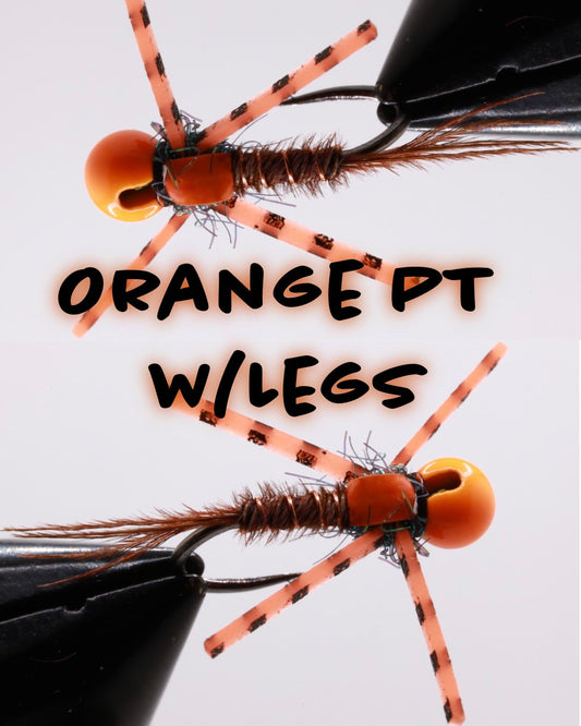 Orange Pheasant Tail w/ Leg