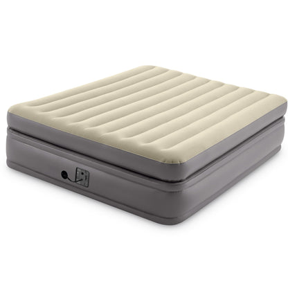 Intex Dura Beam Plus Fiber-Tech Elevated Air Mattress with Built-In Pump, Queen