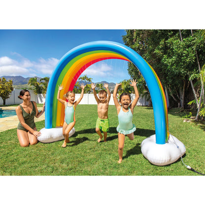 Intex 56597EP Inflatable Rainbow Cloud Outdoor Kids Play Sprinkler, Ages 3 & Up