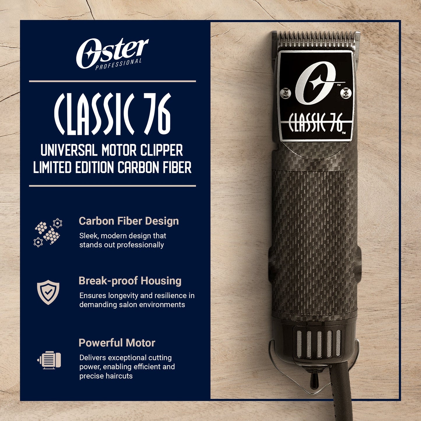 Oster Classic 76 Limited Edition Detachable Blade Universal Motor Pro Clipper