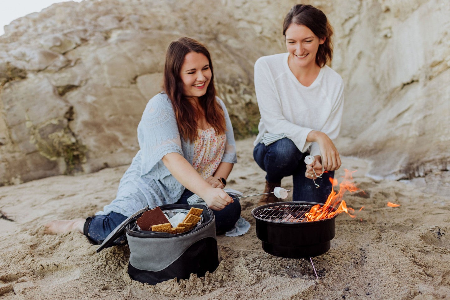 Caliente Portable Charcoal Grill & Cooler Tote