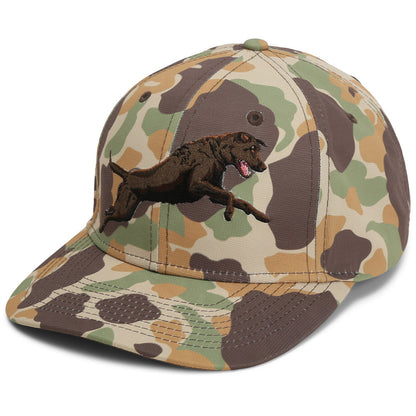 Chocolate Lab 6-Panel Riverside Vintage Camo Cap