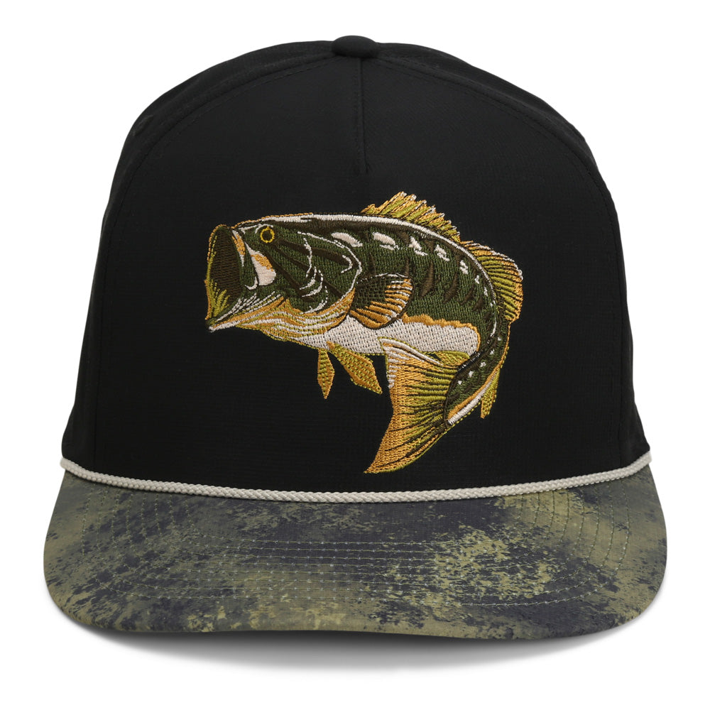 Largemouth Bass 5-Panel Trucker Rope Cap