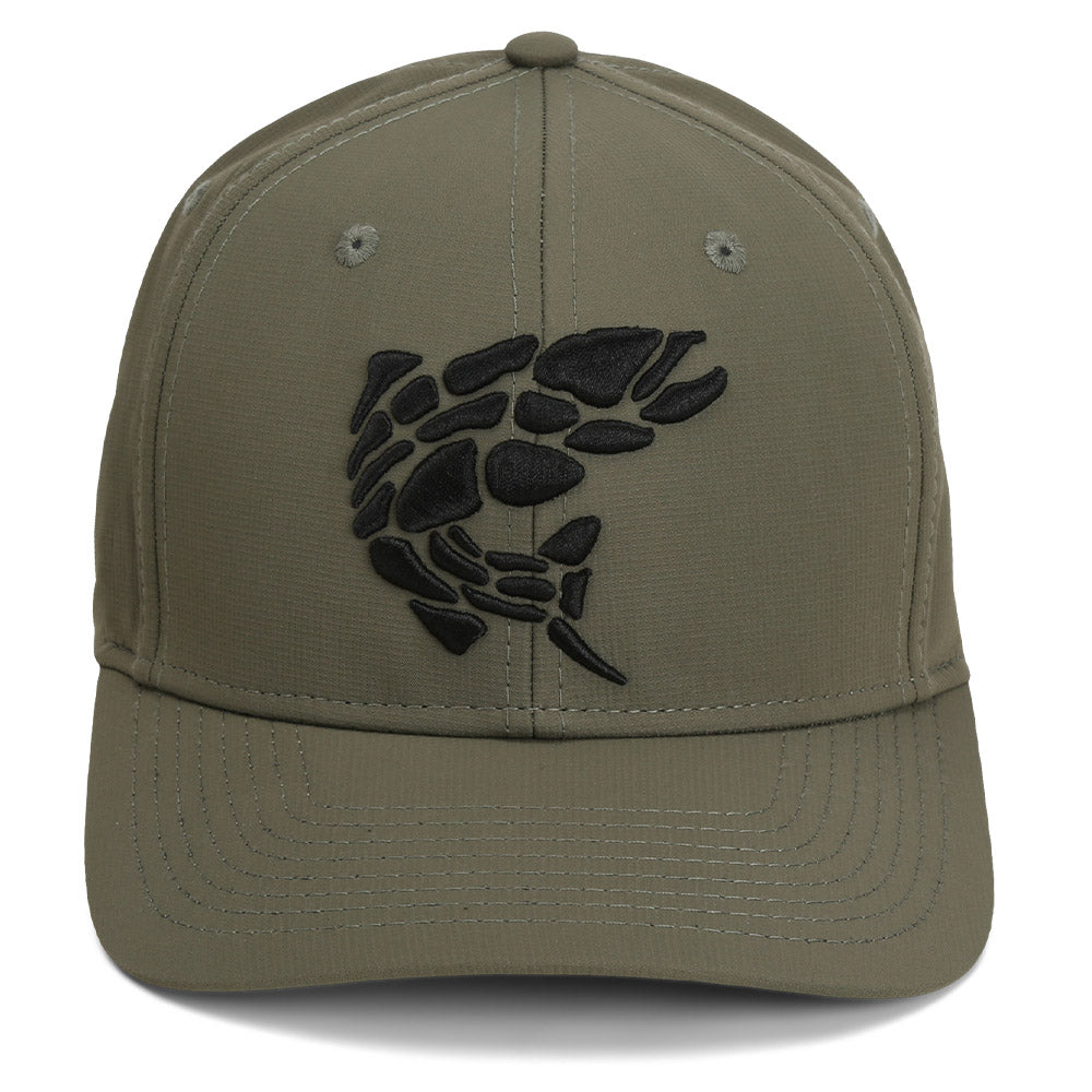 Rock Fish 3-D Puff Embroidery Performance RipStop Fishing Hat