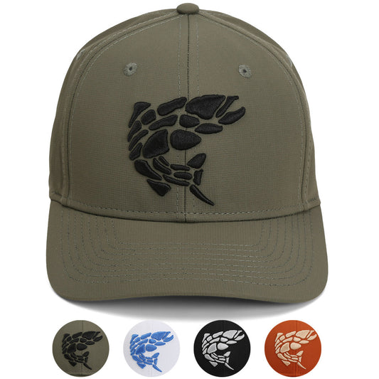 Rock Fish 3-D Puff Embroidery Performance RipStop Fishing Hat