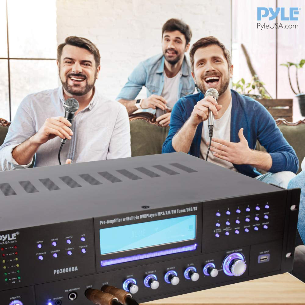 Pyle PD3000BA Home Theater Preamplifier Bluetooth Audio & Video Stereo Receiver