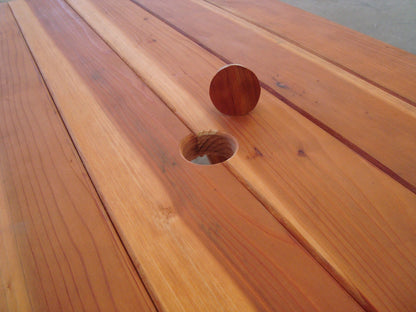 Super Deck Redwood Picnic Table