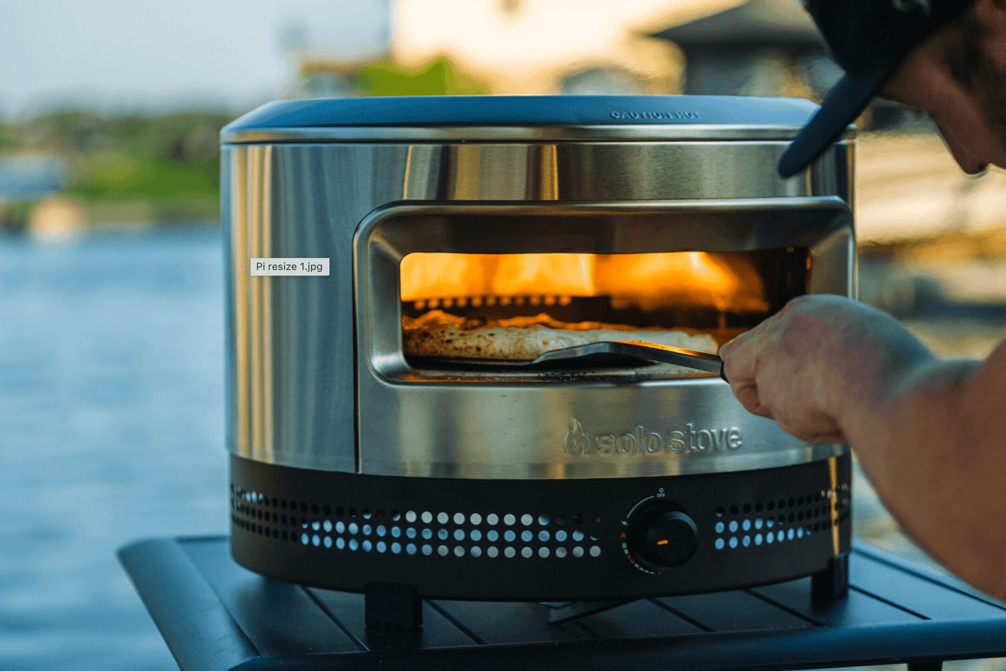 Solo Stove Pi Prime Gas Pizza Oven Outdoor | Portable, Stainless Steel Powerful Demi-Dome Heating, Cordierite Pizza Stone, Panoramic Opening, Perfect for Authentic Stone Baked Pizzas | Pizza Cooking Accessories