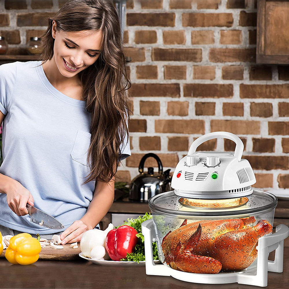 NutriChef PKAIRFR48 Kitchen Countertop 13 Quart Air Fryer Convection Oven